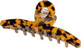 XL gebogen Haarklemmen 2 stuks| 11x5 CM Haarklem dames -Youhomy accessoires Haarklauw zwart, Leopard Beige transparant voor vrouwen- Hairclips haaraccessoire