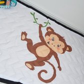 Speelkleed slingerend aapje 150 x 100 Deluxe EXTRA DIK - Liefboefje - Groot Speelkleed Baby - Speelmat Kinderen - Babymat XL - Kindervloerkleed - Kraamcadeau - Speelkleed Kinderen - 50+ desig