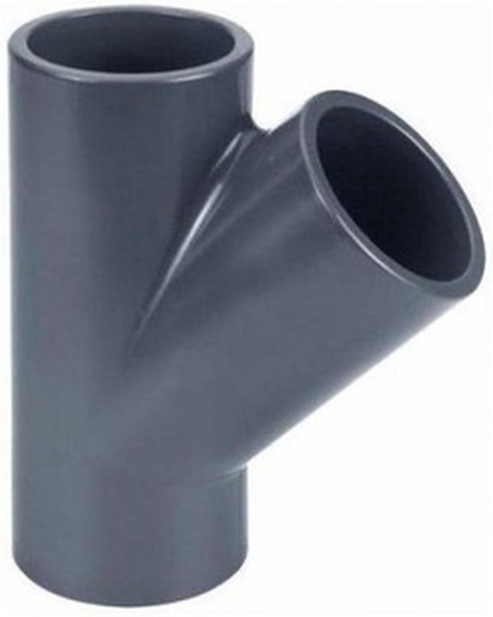 Afbeelding van product PoolPlaza  PVC Y-stuk 45 graden - Koppelstuk - Koppeldeel zwembad -16 bar (PN16) | 32 mm