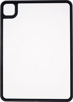 Shop4 - Geschikt voor iPad Pro 12.9 (2020) Hoes - Harde Back Case Transparant Zwart