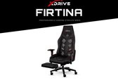 xDrive FIRTINA Professional Gaming Chair – Professioneel Gaming Stoel - Zwart - Uitschuifbare Voetensteun - Massage Functie