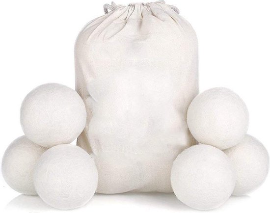 Boules de séchage en laine 6 pièces - Boules de sèche-linge - Boules de séchage - Boule de lavage - Durable