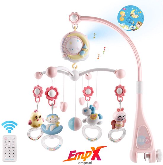 Muziekmobiel met laser projectie! Baby muziekmobiel Inclusief