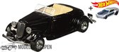1934 Ford American Classic (Zwart) (22 cm) 1/24 Motor Max + Hot Wheels Miniatuurauto + 3 Unieke Auto Stickers! - Model auto - Schaalmodel - Modelauto - Miniatuur autos - Speelgoed