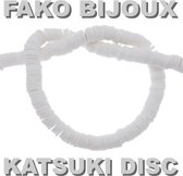 Fako Bijoux® - Katsuki Disc Kralen - Polymeer Kralen - Surf Kralen - Kleikralen - 6mm - 350 Stuks - Wit