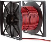 HQ-Power Luidsprekerkabel, OFC, 2 x 4.00 mm², 100 m, rood/zwart, perfect voor geluidsoverdracht