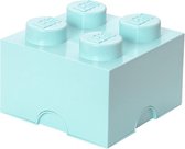 LEGO Opbergbox - Brick 4 - Aqua Blauw - 6 L - 25 cm x 25 cm x 18 cm - Kunststof