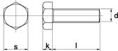 Tapbout Din933 8.8 M20X130Mm Verzinkt - 25 stuks