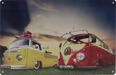Wandbord – Volkswagen bus - Vintage - Retro -  Wanddecoratie – Reclame bord – Restaurant – Kroeg - Bar – Cafe - Horeca – Metal Sign – 20x30cm