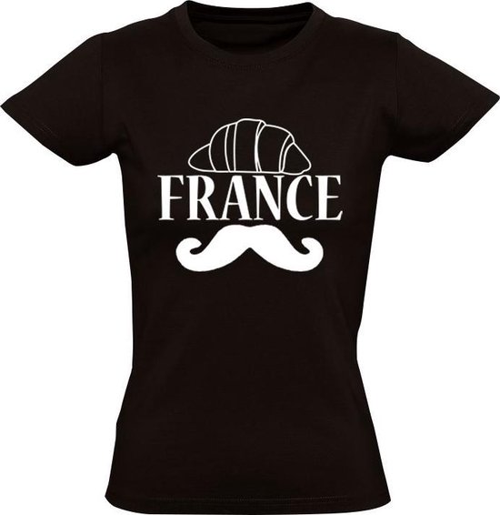 France Dames t-shirt |frankrijk | parijs | croissant | Zwart | bol.com