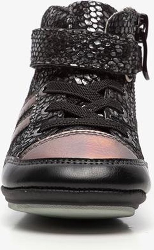 Groot leren babyschoenen met slangenprint - Zwart - Maat 21 | bol.com