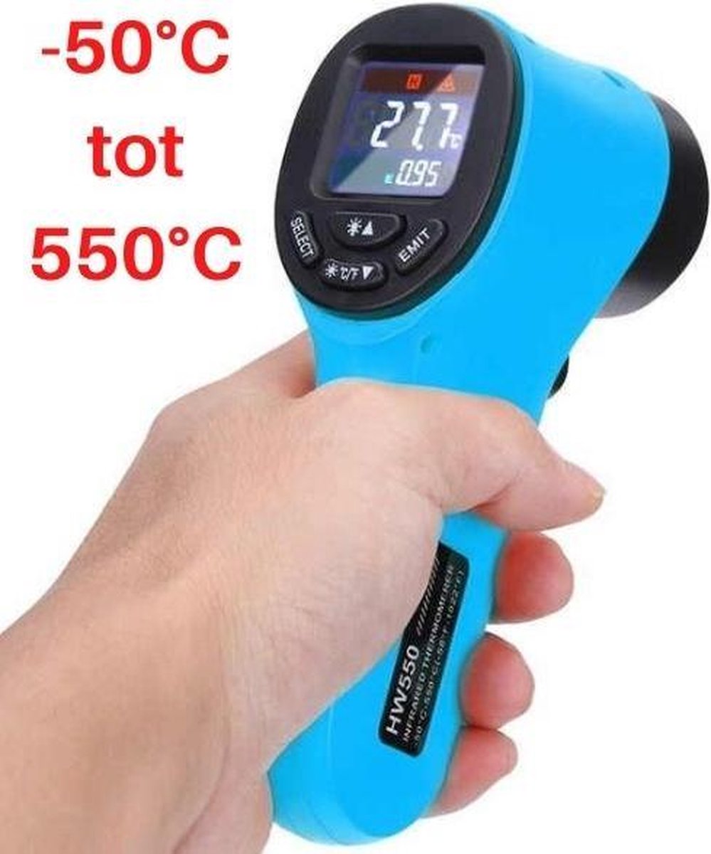 Thermomètre laser pour four à pizza ou BBQ - Compteur de chaleur infrarouge  jusqu'à... | bol.com