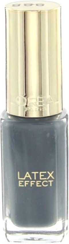 L'Oréal Paris nagellak in de kleur '888 Mademoiselle Grey', een donkergrijs met gouden dop.