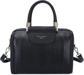 Paris Exclusive | Handtas met croco print – 2021 Exclusieve Collectie | Zwart