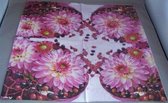 Paars-roze bloemen papieren servetten