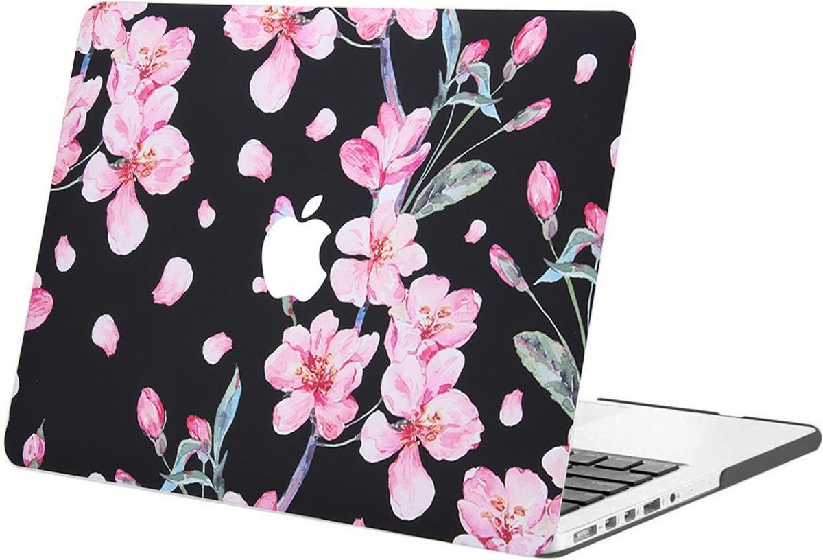iMoshion Design Laptop Cover MacBook Pro 13 inch Retina - Blossom Watercolor Black