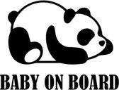 Baby On Board (wit) (20x15cm) Panda