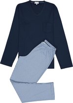 Mey heren pyjama Clyde - blauw dessin -  Maat: M