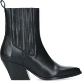 Sacha - Dames - Zwarte leren cowboylaarsjes - Maat 39