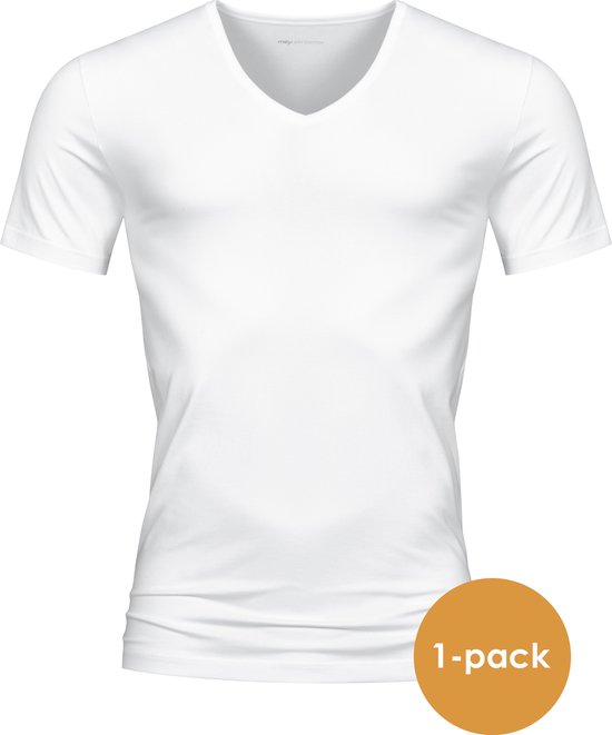 Mey Dry Cotton T-shirt (1-pack) - heren T-shirt V-hals - wit - Maat: 3XL