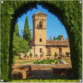 Graphic Message - Tuinposter - Alhambra - Spanje - Outdoor Tuindoek - Buiten - Landschap