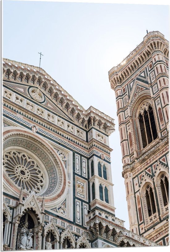 Acrylglas - Mooie Kathedraal in Florence - 60x90cm Foto op Acrylglas (Wanddecoratie op Acrylglas)