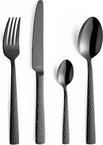 Bol.com Amefa Felicity Bestekset - Zwart - 24 delige bestek set - 6 persoons aanbieding