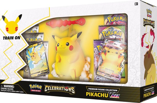 Thumbnail van een extra afbeelding van het spel Pokémon Celebrations Premium Figure Collection Pikachu VMAX - Pokémon Kaarten
