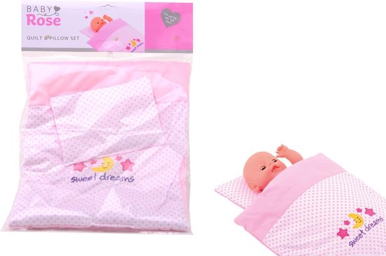 Ensemble de couverture et oreiller Baby Rose
