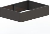 MySteel Gepoedercoat staal plantenbak Texas xxl 1600x1200 Inclusief Bodemplaat - Kleur: RAL9010 (wit) - Hoogte: 300mm