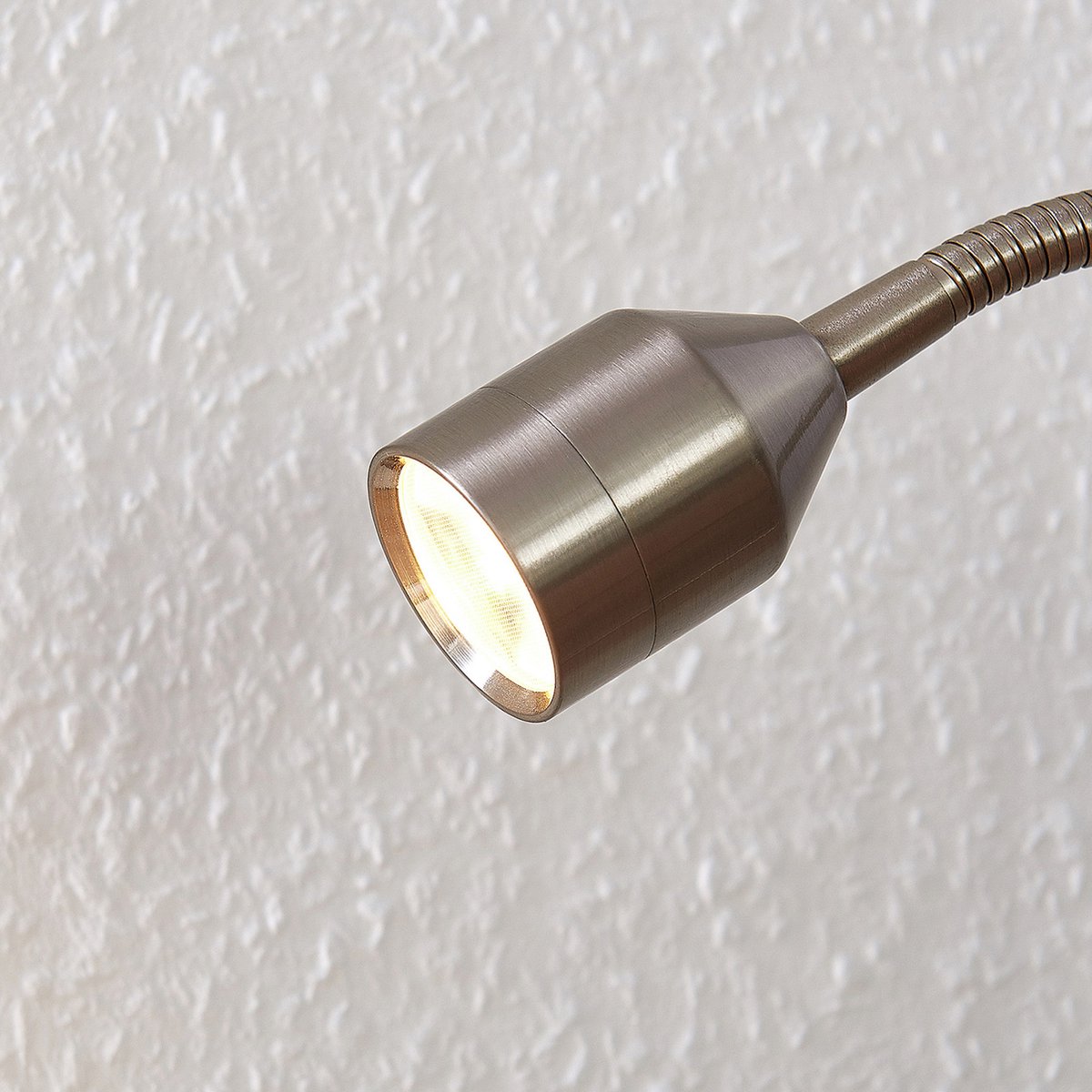 Lindby - Klemlamp - 1licht - metaal, acryl - H: 45 cm - gesatineerd nikkel - Inclusief lichtbron