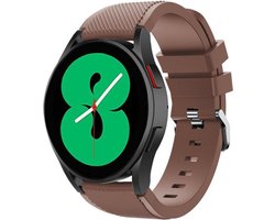 Strap-it Siliconen bandje - geschikt voor Samsung Galaxy Watch 7 (40 & 44mm) / Galaxy Watch 6 (Classic) / Galaxy Watch 5 / Watch 5 Pro / Watch 4 (Classic) / Watch FE / Garmin Vivoactive 3/5 - geschikt voor Galaxy Watch 4-5-6 alle varianten - bruin
