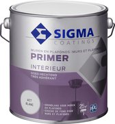 Sigma Interieur Muurverf Primer Mat - Betere Hechting - Geen Streepvorming - RAL 7000 - Wit - 2,5 Ltr