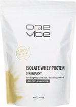One2Vibe - Whey Protein Isolate - 100% Natuurlijk - Aardbei - Proteine Poeder - Protein Shake - 750 gram