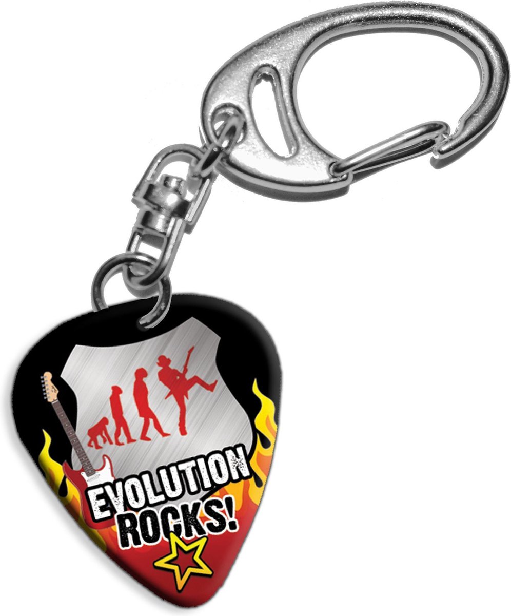 Plectrum sleutelhanger Evolution Rocks!