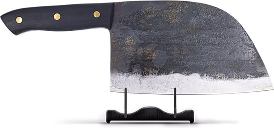 Shinrai Japan - Couteau de chef 18 cm - Couteau - Couteau à découper Zwart avec revêtement en cuir - Avec coffret cadeau de Luxe