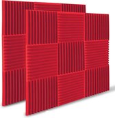 GUUTIER - Geluidsisolatie - Akoestische Panelen - Zelfklevend - Rood - 6 Stuks