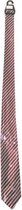 stropdas gestreept 145 cm zijde rood/wit