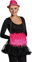 pluchen tas neonroze 25 cm