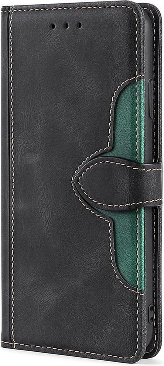 Hoesje geschikt voor iPhone SE 2020 - Bookcase - Pasjeshouder - Portemonnee - Kunstleer - Zwart