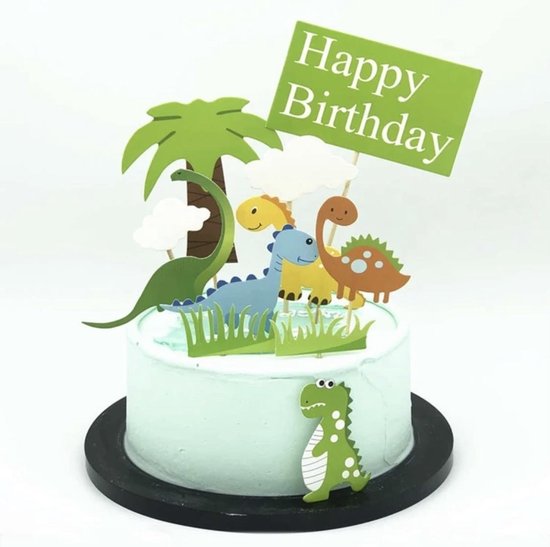 Dino cake topper - Dino taart topper - Dinoparty - Dino feestje - Kinderfeestje - Taart decoratie