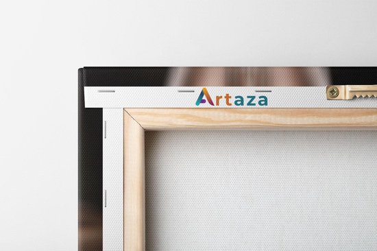 Artaza Toile Peinture Quadrutyque Argent Lèvres d'une Femme Africaine - 80x60 - Tableau sur Toile - Impression sur Toile