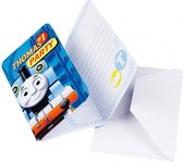 uitnodigingen met envelop 15 cm blauw 6 stuks