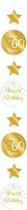 hangslinger 60 jaar 120 cm papier goud/wit