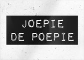 kaart Joepie 15 x 10,5 cm papier zwart/wit