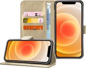 Geschikt voor iPhone 13 - Bookcase Goud - Portemonnee Hoesje