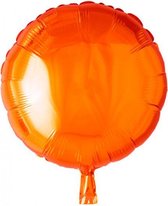 folieballon rond 45 cm oranje