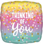folieballon Thinking of You Pastel Dots 45 cm