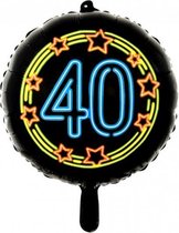 folieballon 40 neon 45 cm zwart