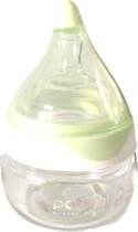 Groen Babyflesje, green baby bottle, Baby voeding, Baby glas fles, baby, baby flessen, Anti-colic glas flesje, baby bottle 80ml, zuigfles Anti-koliek,pasgeboren babyfles , 0-3 manden .